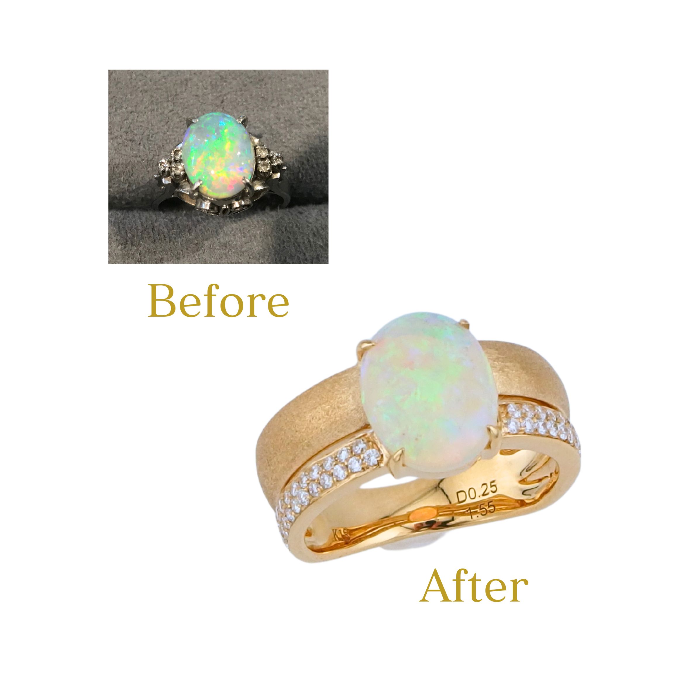 リフォーム事例　K18オパールリング.jpg