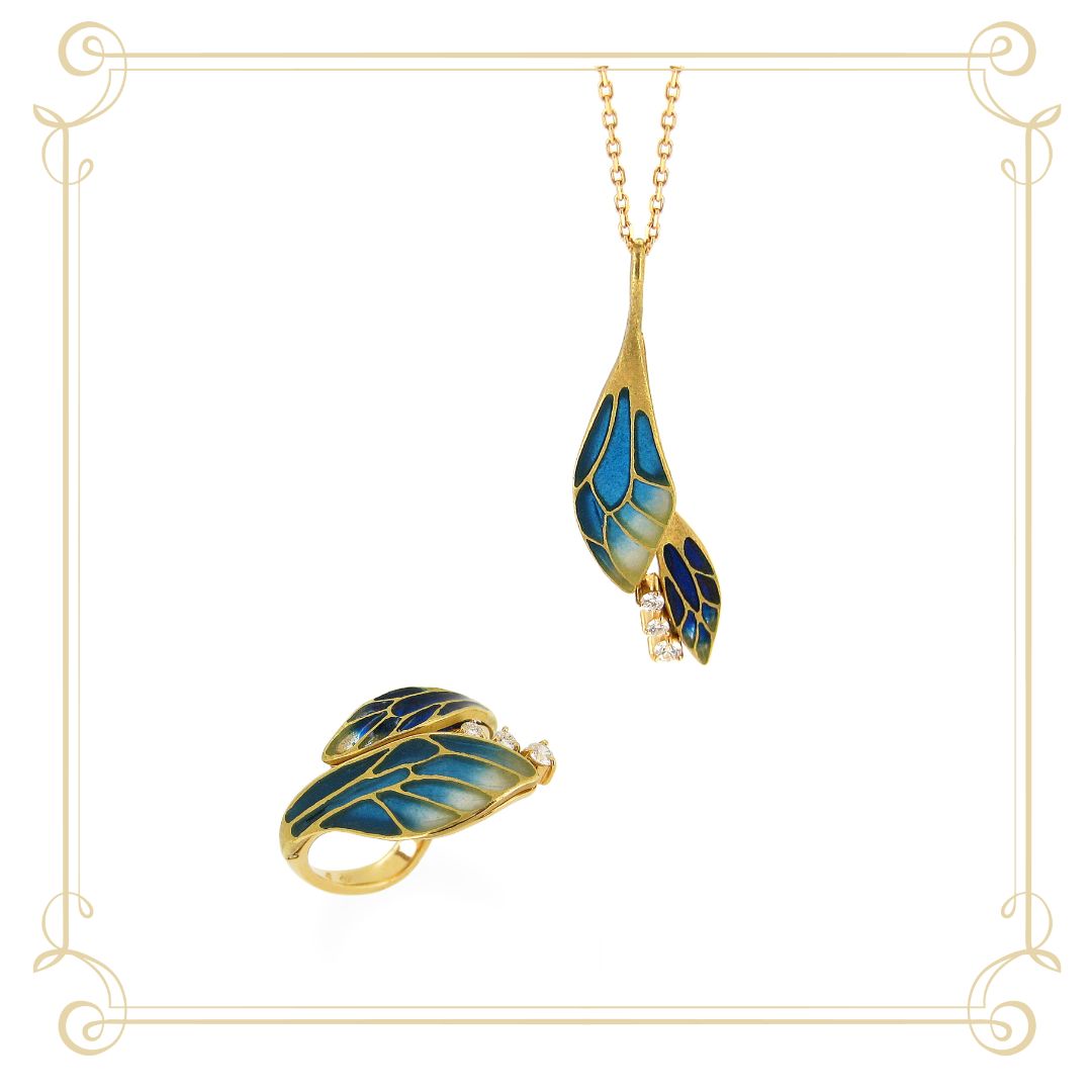 中嶋邦夫 プリカジュール 蜻蛉 リング ペンダント