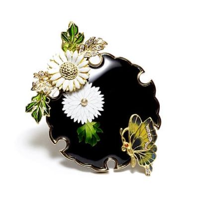  中嶋邦夫 ブローチ 有線七宝