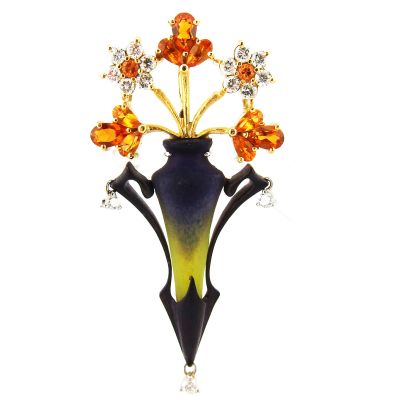 中嶋邦夫 ブローチ パート・ド・ヴェール