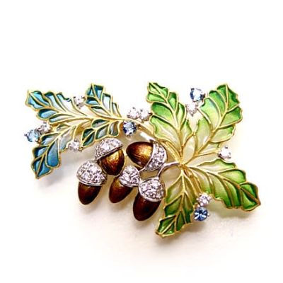 中嶋邦夫 ブローチ プリカジュール パート・ド・ヴェール